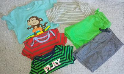 Baby Boys 18 months Onesies and Shorts - Lot of 6