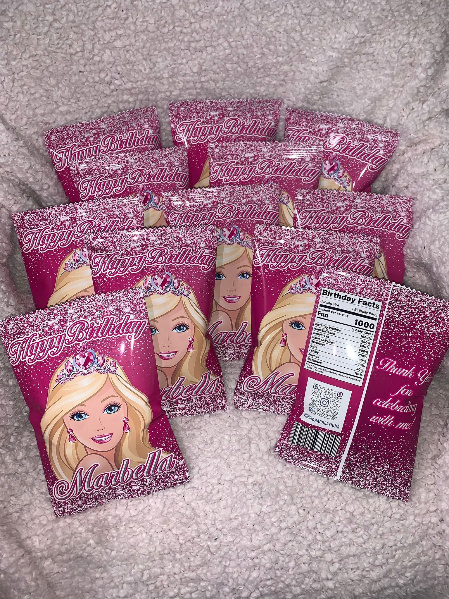 Barbie Birthday Party Favors 