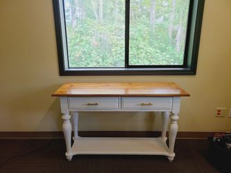 Farmhouse Wood Console Table/Buffet with Two Drawers