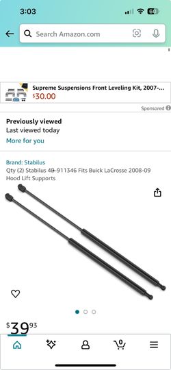 Hood Lift Supports 