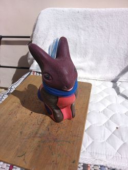 hand painted piggy bank Bunny