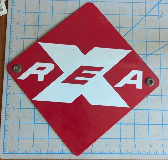 RAILWAY EXPRESS AGENCY'' Porcelain Sign Locomotive Railroad