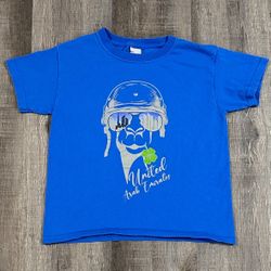 Kids XS Blue “United Arab Emirates” Combat Camel Tee Shirt