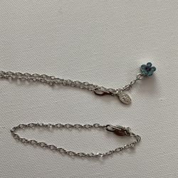 Flower Rhinestone Necklace / Bracelet
