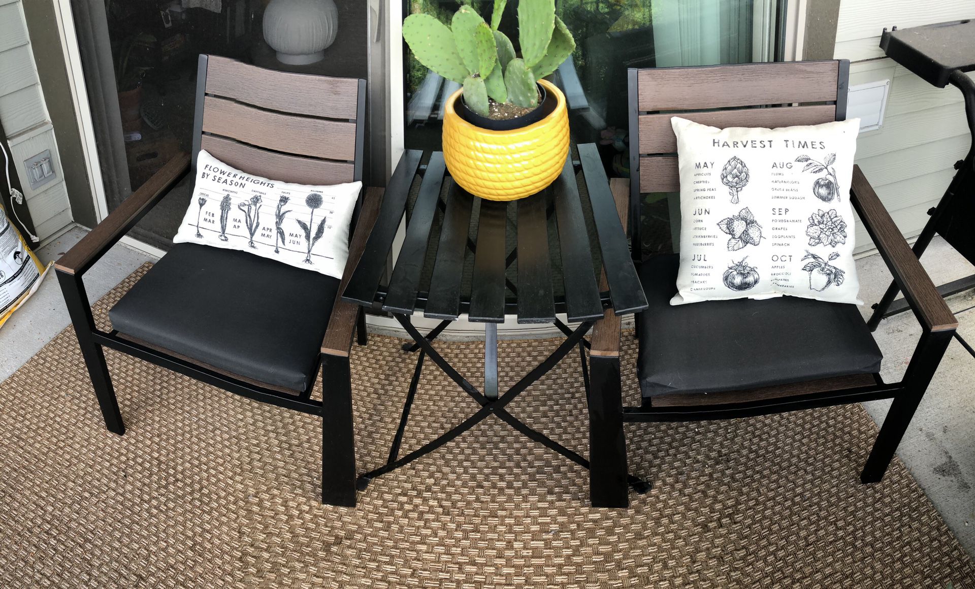 Like new 3-piece outdoor table and chairs!