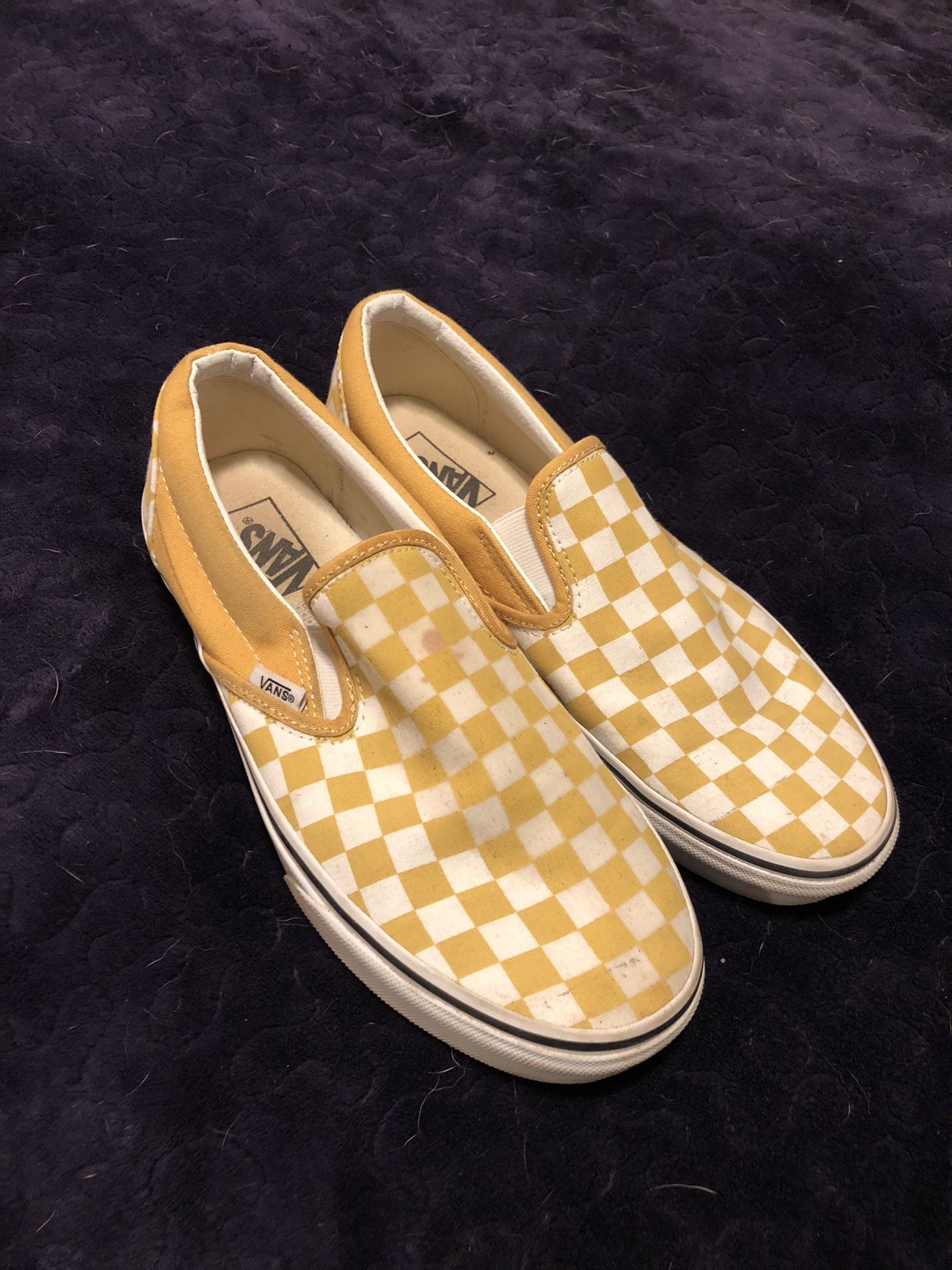 Vans Yellow Checkered Sneakers
