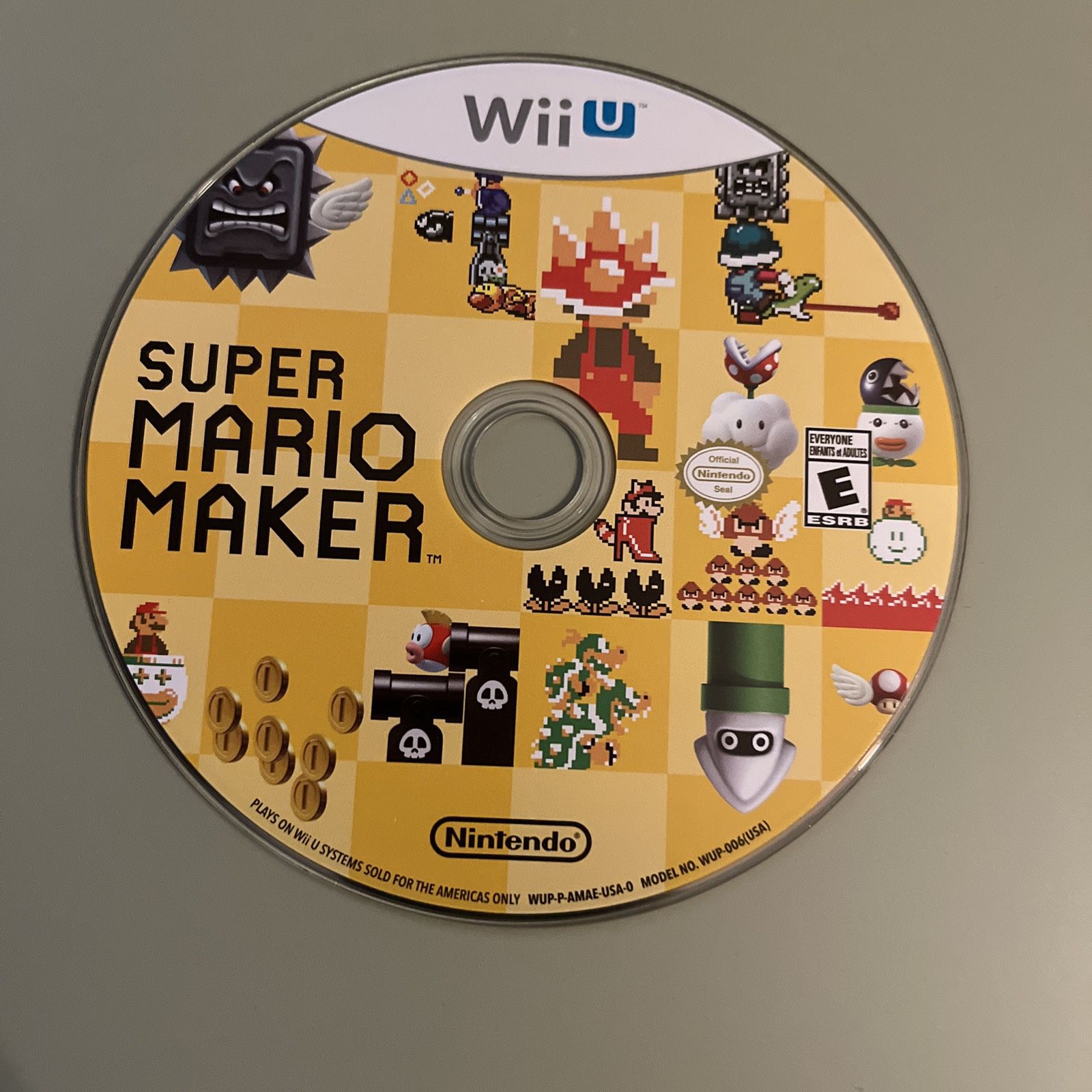 Super Mario Maker (Nintendo Wii U, 2015) Disc Only