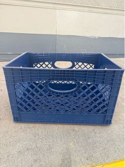 Blue Plastic Milk Crate
