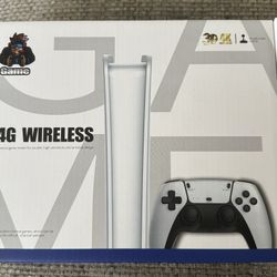 New Wireless Retro Game Console, 23 Emulators and 40000+Games, Plug and Play 4K HDMI TV Game Stick, with Dual 2.4G Wireless Controllers (White)