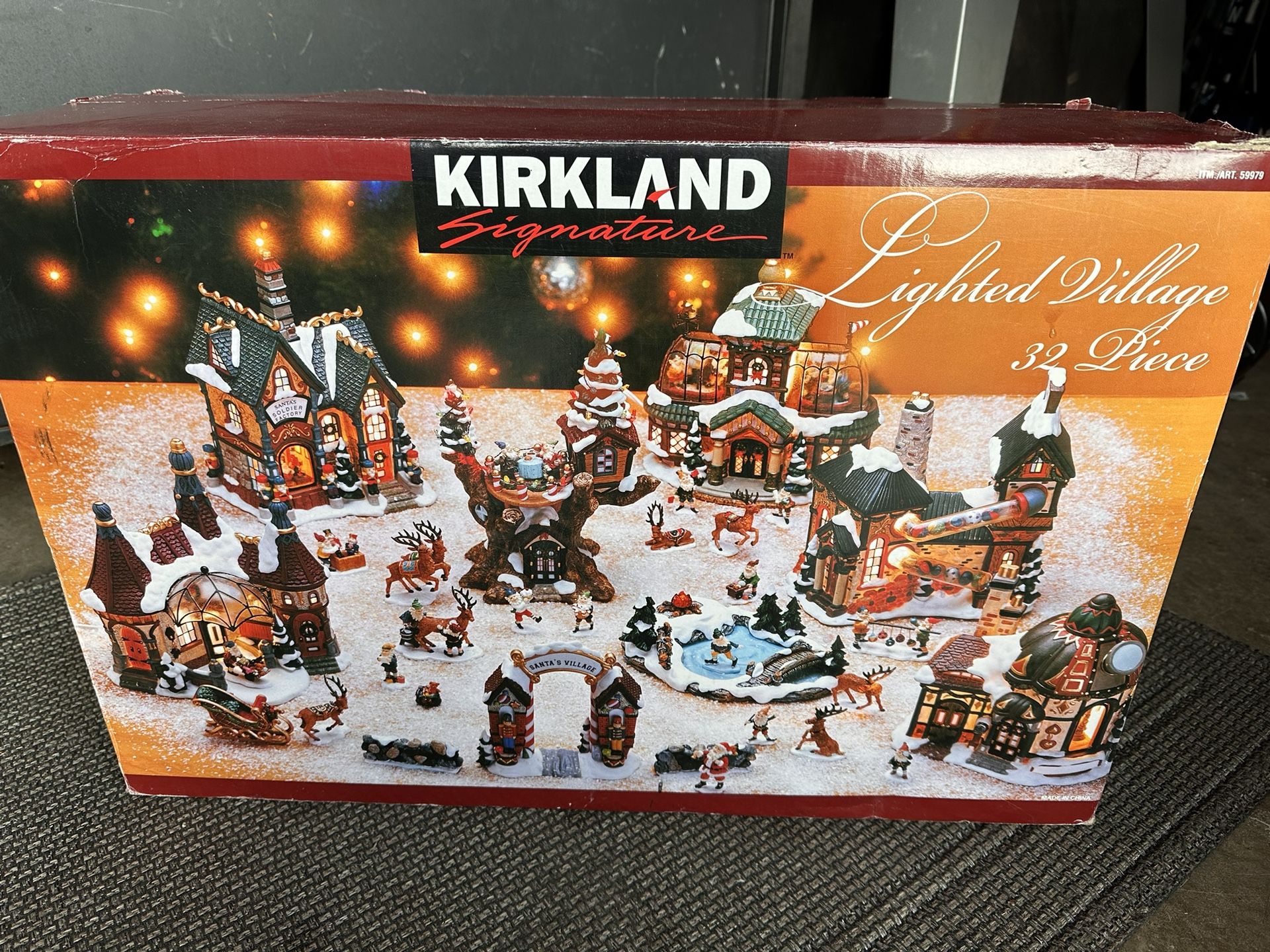 Lighted Santa Village