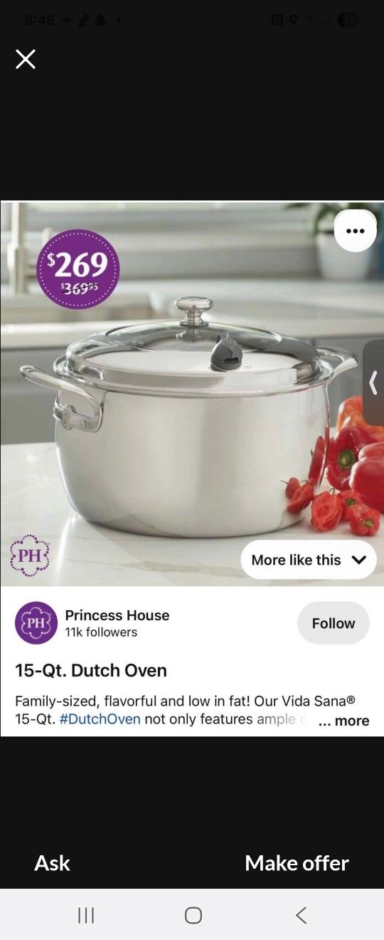 Olla De 15 Qts Princess House 