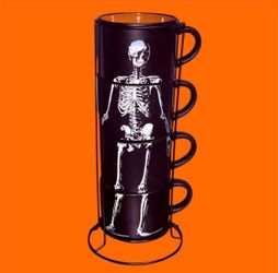 Halloween Skeleton Mug Set