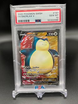 Pokemon Sword and Shield Snorlax V 107 PSA 10 Gem Mint