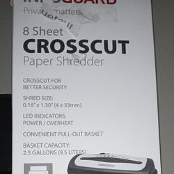 8 Sheet Crosscut Paper Shredder