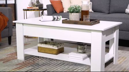 White coffee table with Lift-Top