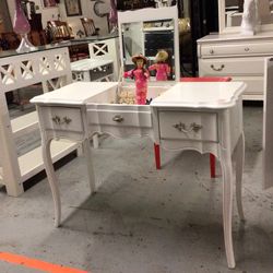 Two Drawer White Vanity For Sale  