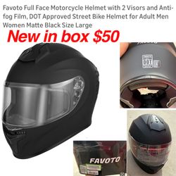 New in box helmet size Large 🚨$50 cash only pick up only east Palmdale 