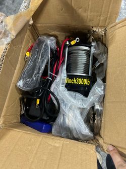 3000 lb Electric Winch with Steel Cable