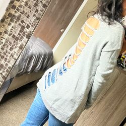Express backless sweater