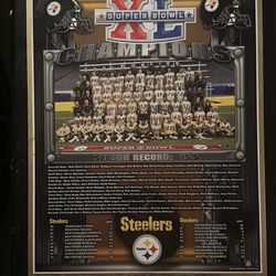 Pittsburgh Steelers Super Bowl XL Wall Plaque, Team photo and Stats