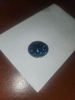 Vintage costume ring. Blue quartz ring. From 1986
