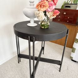 Beautiful Rustic Black End Table