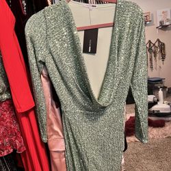 Mint Green Sequin Dress