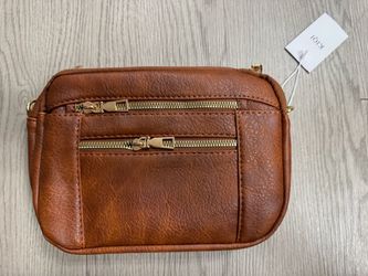 Brown Leather Crossbody Mini Bag