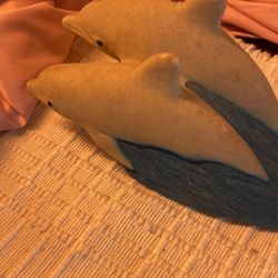 Vintage 1993 American Sand Art Dolphins 
