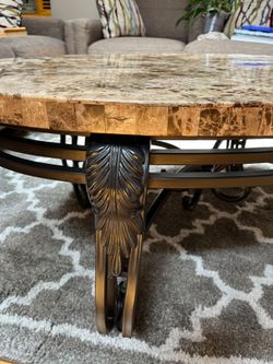 Granite Coffee Table & 2 End Tables