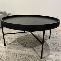 Black Round Coffee Table