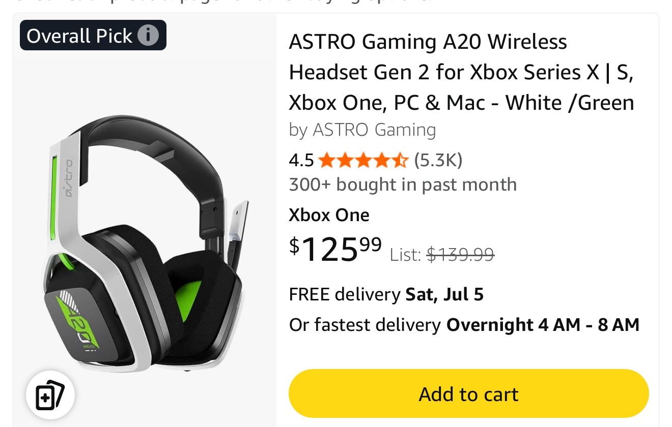 Astro A20 Headset Gaming Wireless