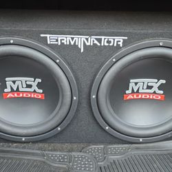 Terminator Series Ported Dual 12" Subwoofer Enclosure w/ Included Amplifier