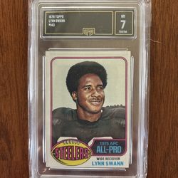 1976 Topps Lynn Swann HOF Steelers graded