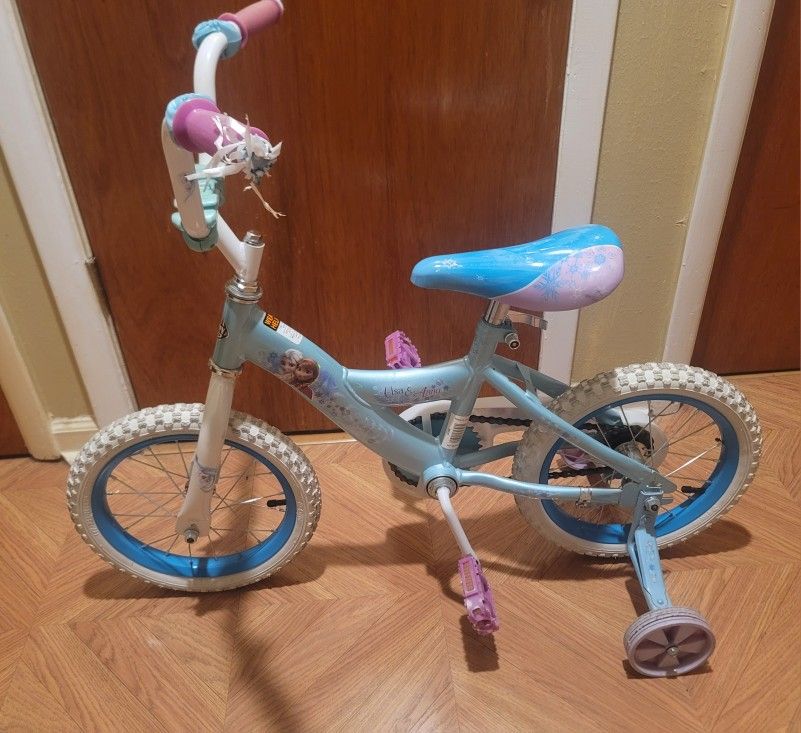 14" Frozen Bike With Training Wheels