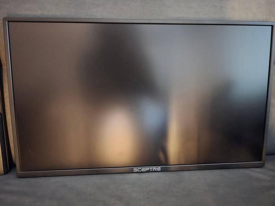 Two 24" Sceptre Computer Monitors + Accessories with Full Dual Monitor setup