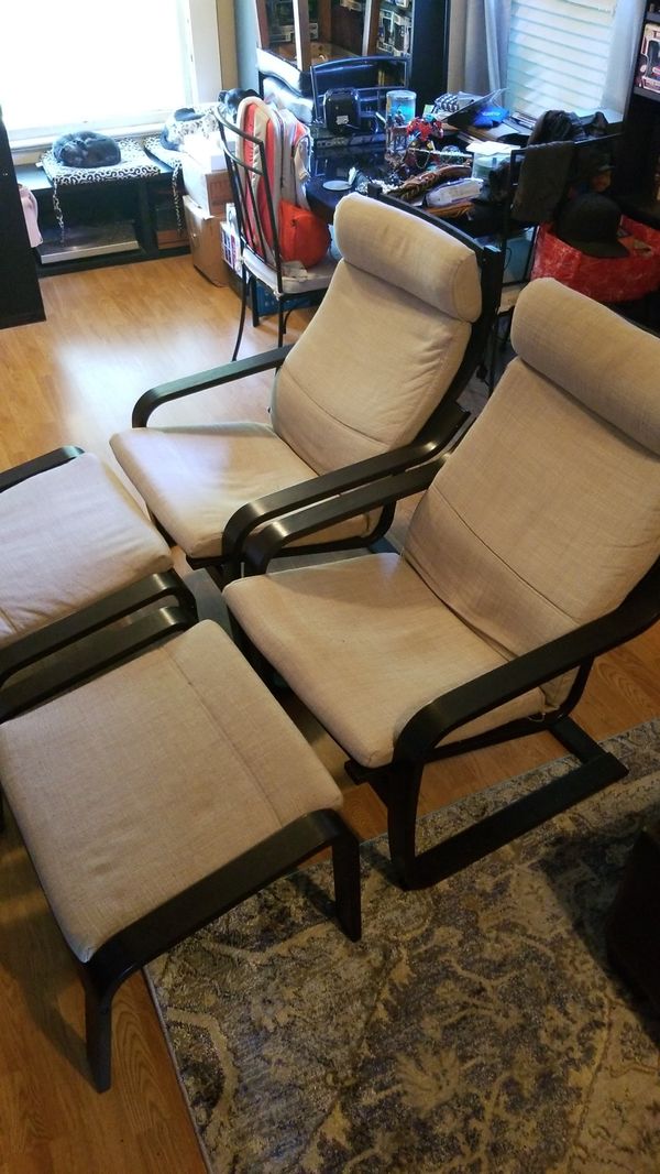 2 Ikea Poang Chairs And Ottomans For In Tampa Fl Offerup 2 Ikea Poang Chairs And Ottomans Tampa Fl