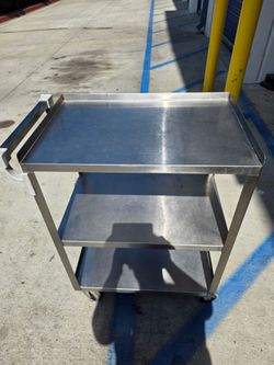 Stainless Steel 3-Tier Rolling Cart