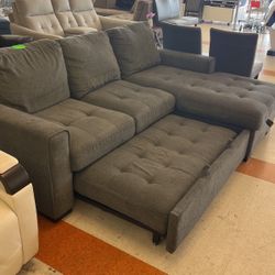 Pull out sofa bed with storage
