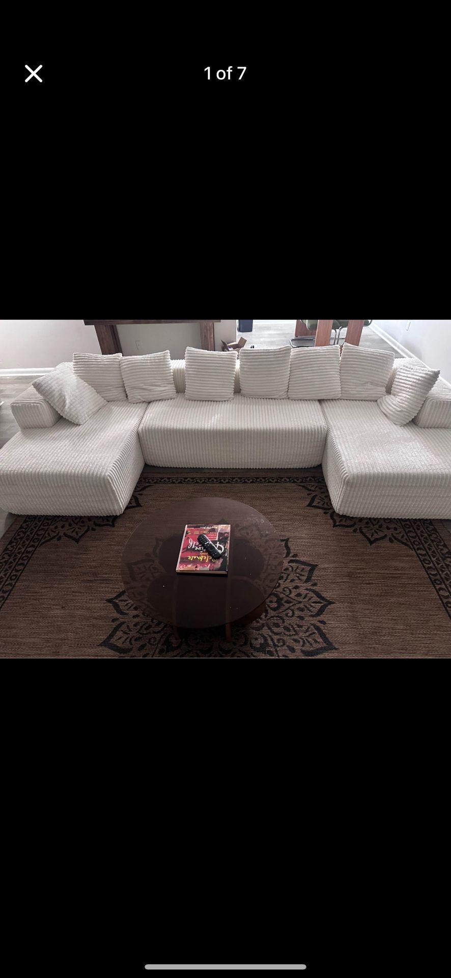 U-Shaped Modular Sectional Sofa Couch 4-Seater Boneless Sofa