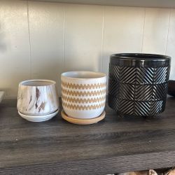 3 Plant Pots Planters