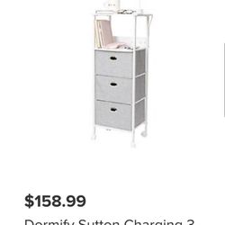 Charging 3 Drawer Cart On Wheels 