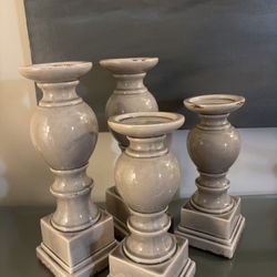 Pillar Candle Holders - Set of 4  