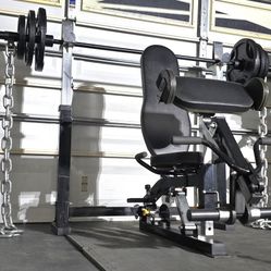 《FREE LOCAL DELIVERY》BENCH PRESS / SQUAT RACK  + OLYMPIC PLATES + OLYMPIC BARBELL