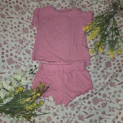 Nb Pink Short Set For Nb Girl