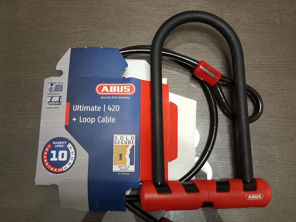 ABUS bicycle U-lock + cable set