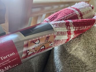New Red Checked Door Mat