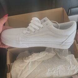 Old Skool White Vans
