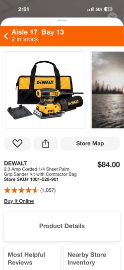 DEWALT PALM GRIP SANDER
