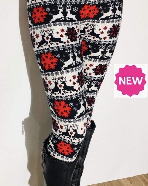NEW Womens Christmas Leggings Soft As Lularoe OS/TC/TC2